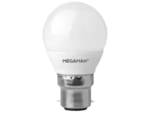 Image of Megaman RichColour 5.5W LED BC/B22 Golf Ball Warm White 360° 470lm Dimmable - 142590
