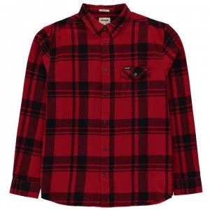 Image of Wrangler Single Pocket Long Sleeve Shirt - Salsa Red
