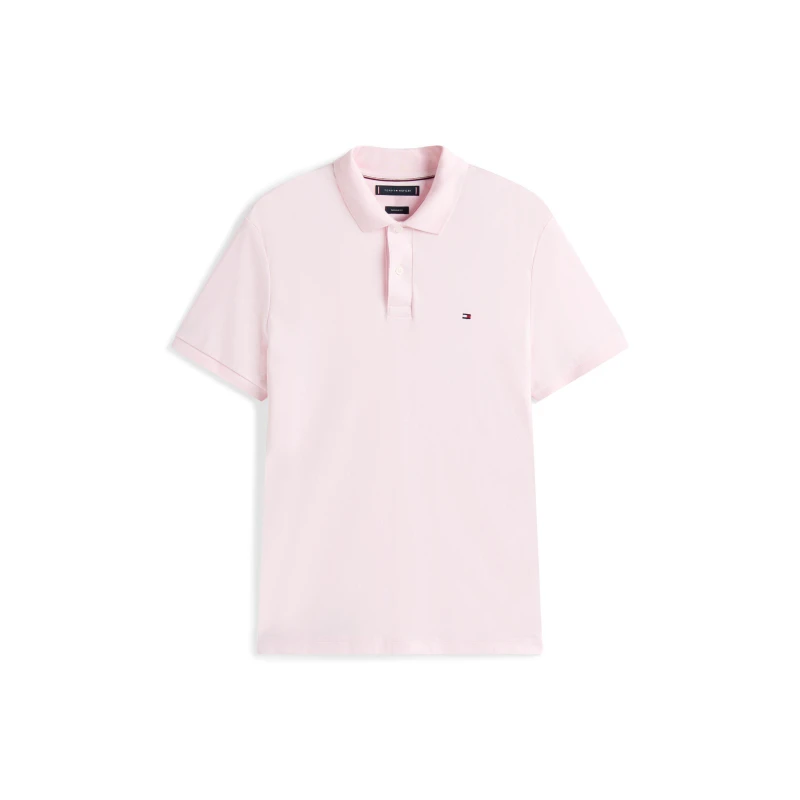 Image of Tommy Hilfiger Mens Interlock Short Sleeve Polo Shirt Pink Lily TPB male M