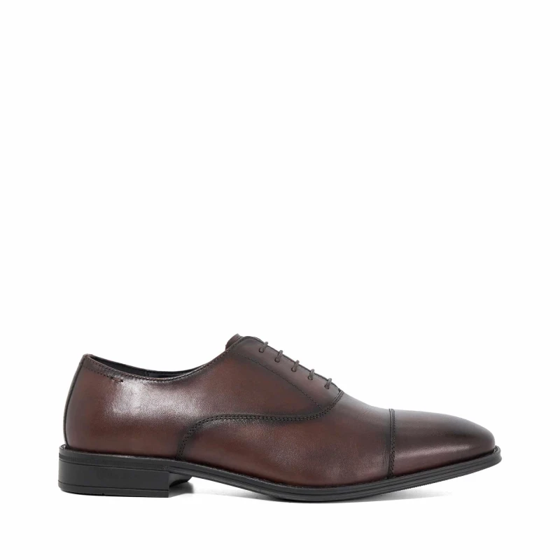Image of Dune London Mens Steffon Derby Shoes Dark Brown male 6 (40)