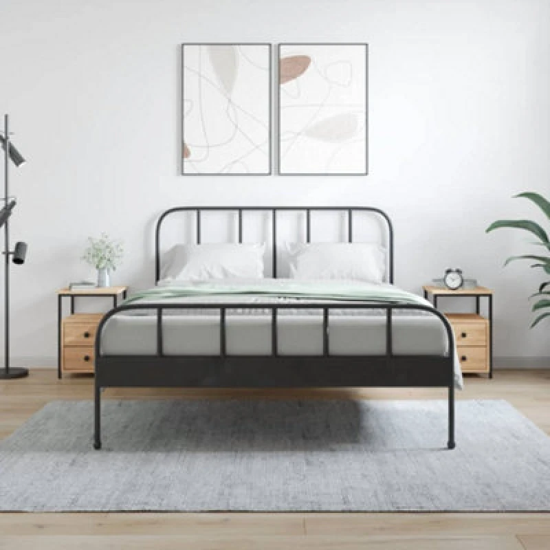 Image of VIDAXL Bedside Cabinets 2 pcs Sonoma Oak 34x35.5x50cm Engineered Wood Vidaxl 8720845939755