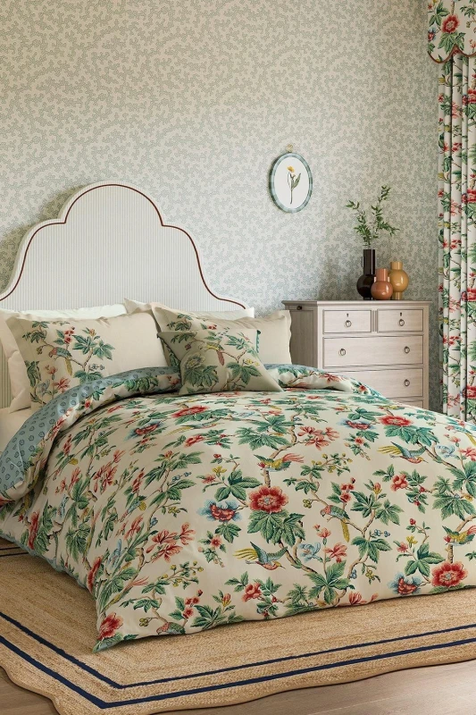 Image of Sanderson Sanderson 'Lophura' Cotton Duvet Cover Set Size: Double Multi Double Unisex 5016709691000