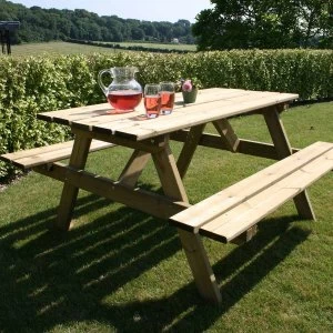 Image of Charles Bentley FSC Timber Economy Picnic Table Wooden