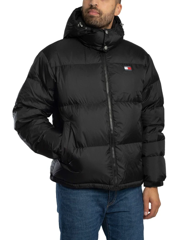 Image of Tommy Jeans Alaska Puffer Jacket Black XL