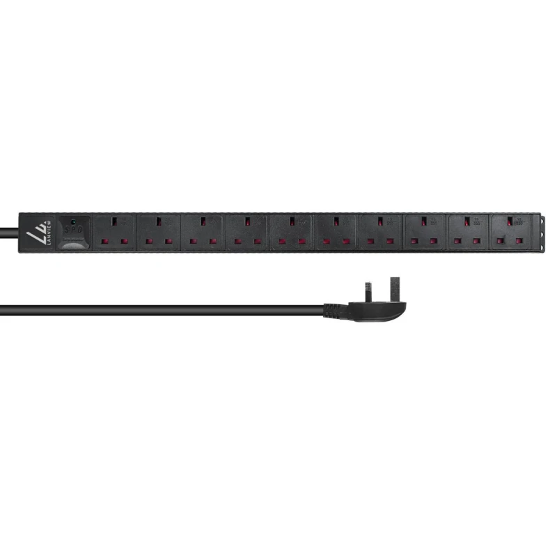 Image of Lanview LVR-3MUK-SPD-UK10 power distribution unit (PDU) 8 AC outlet(s)