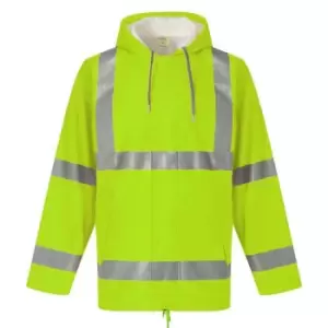 Image of Yoko Unisex Adult Flex U-Dry Hi-Vis Jacket (3XL) (Yellow)
