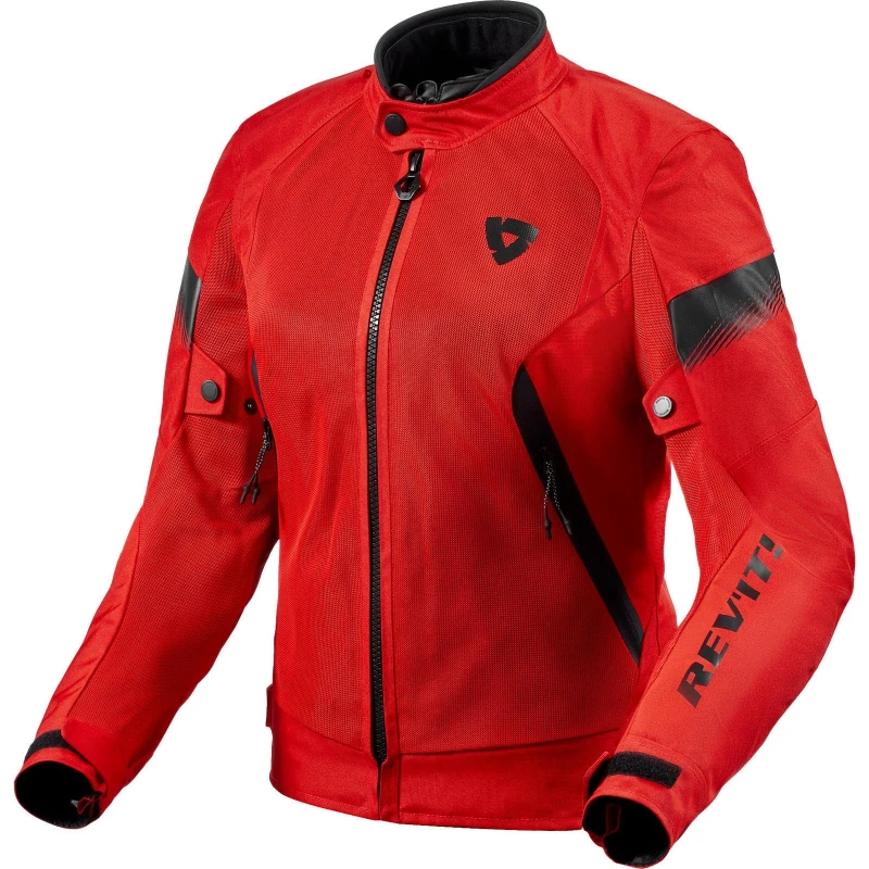 Image of Rev It Control Air H2O Ladies Motorcycle Jacket 36 Red Black (UK 8) Red Black