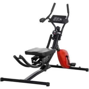 Image of Homcom - Abs Trainer and Exercise Bike w/ Adjustable Heights and Resistance - Black and Red