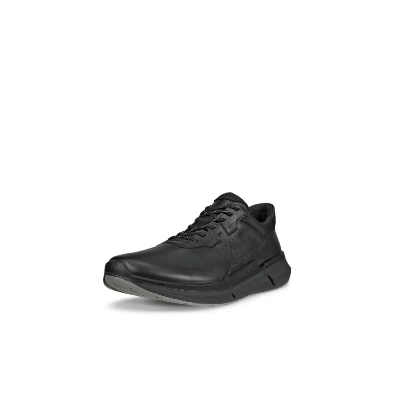 Image of Ecco Biom 2.2 830764 Full Grain Leather Mens Comfort Trainers - Black - Size:UK 11.5