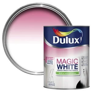 Image of Dulux Magic Pure Brilliant White Silk Emulsion Paint 5L