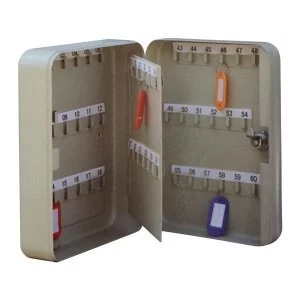 Image of 5 Star Facilities Key Cabinet Steel Lockable With Wall Fixings Holds 60 Keys W180xD80xH250mm