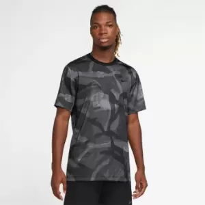 Image of Nike Dri-FIT Legend Mens Camo Fitness T-Shirt - Black