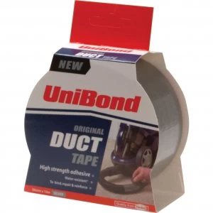Image of Unibond Duct Tape Pack of 2 Rolls Silver 50mm 50m