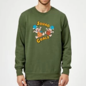 Image of The Flintstones Squad Goals Sweatshirt - Forest Green - XXL