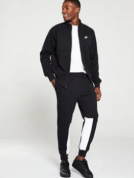 Image of Nike Sportswear Fleece Tracksuit - Black
