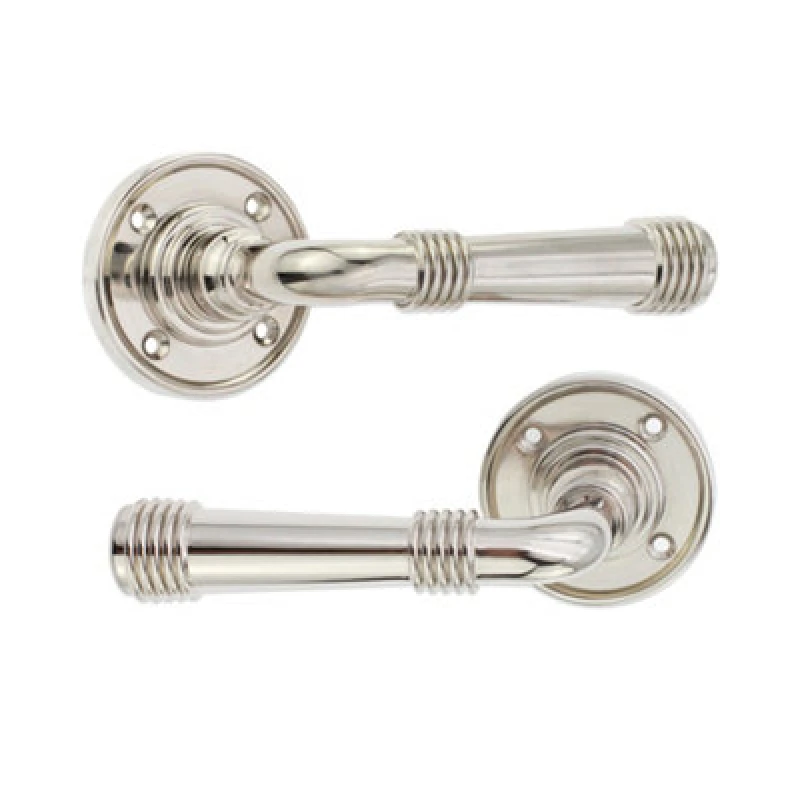 Image of Spira Brass Beehive Lever On Rose Polished Nickel