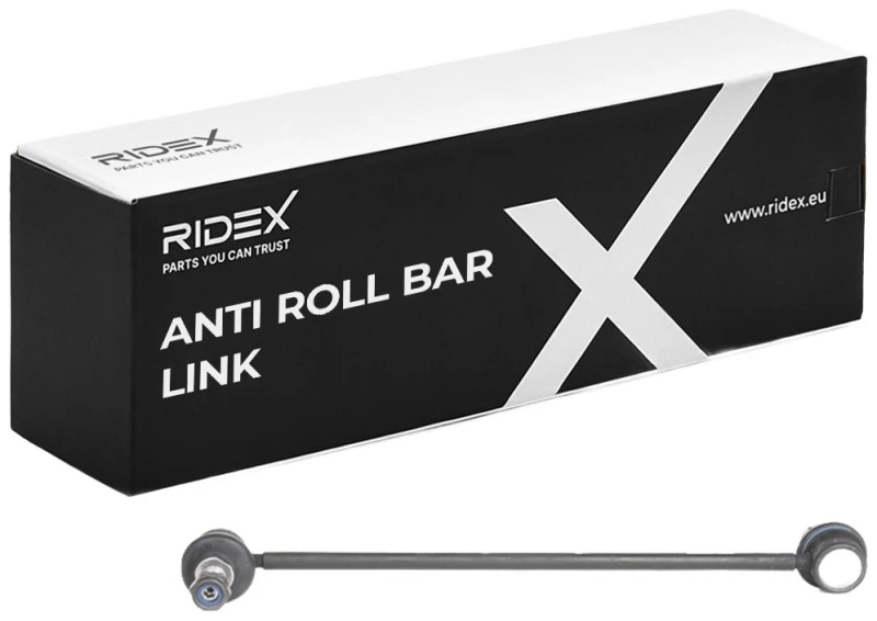 Image of RIDEX 3229S0268 Anti-roll bar link Front axle both sides Steel Link Stabiliser (3229)