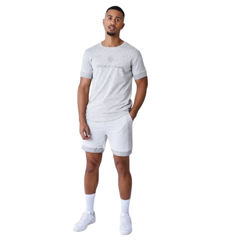 Image of Project X Paris Printed shorts Project X Paris Labyrinthe Gris Male XL