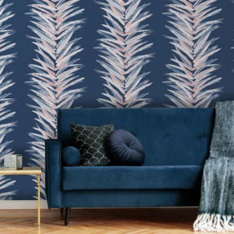 Image of Muriva Dhara Blue Wallpaper 10m x 53cm, Blue 191503