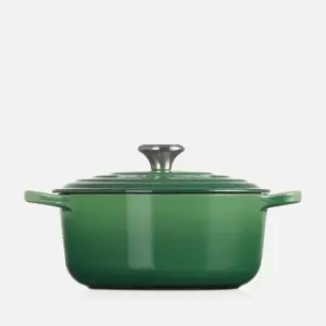 Image of Le Creuset Signature Cast Iron Round Casserole - 24cm - Bamboo Green
