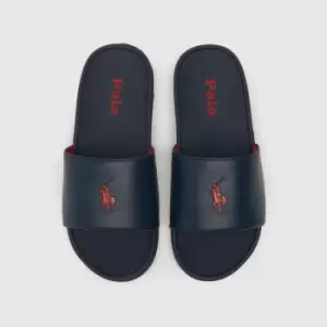 Image of Polo Ralph Lauren Navy & Red Cayson Boys Youth Sandals