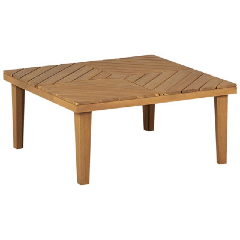 Image of Beliani Garden Coffee Table Baratti 70 Cm 70 Cm Acacia Wood Brown