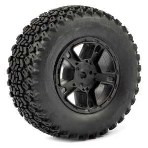 Image of Fastrax 1:10 Sc Zigzag Mounted 5-Spoke Black (Slash Rr/Blitz)