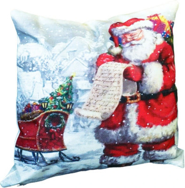Image of Netagon Santa Design Christmas Themed Cushion 40X40CM in Grey Size: 40X40cm Grey Unisex 40X40 cm