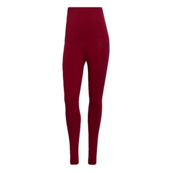 Image of adidas Essentials Cotton Leggings (Maternity) Womens - Legacy Burgundy / Black