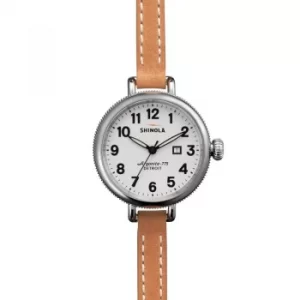 Image of Shinola Birdy 34mm Natural Leather Strap Watch