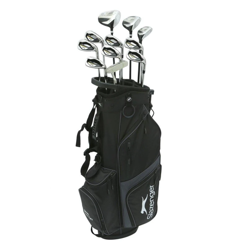Image of Slazenger VS Golf Club Set with Stand Bag (Graphite and Steel Shaft Combo) Mens R/H male One Size