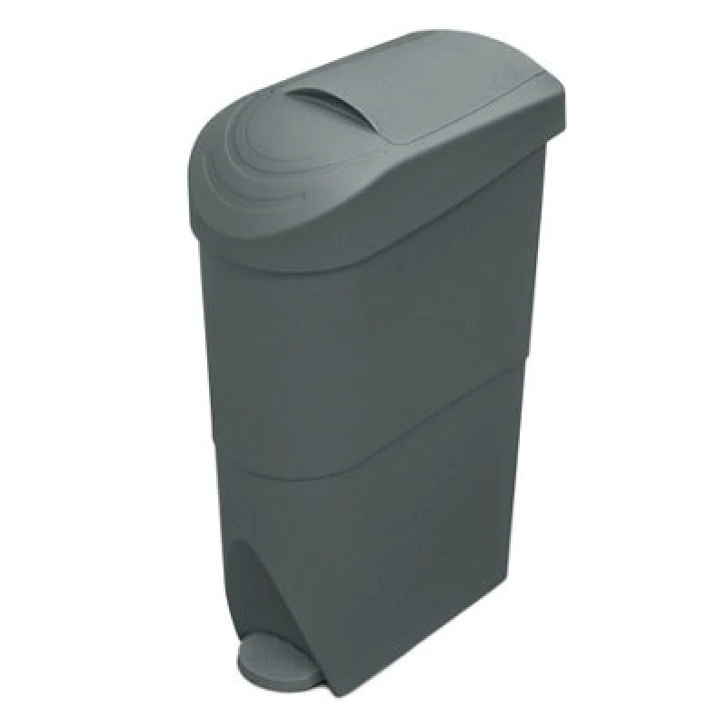 Image of Sanitary Bin Pedal Operated 20 Litre Grey WR-FQ-1003 GREY