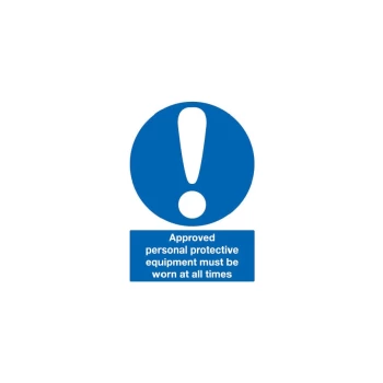 Image of Approved Personal Protective Clothing Must Be Worn Vinyl Sign - 210 X 297MM