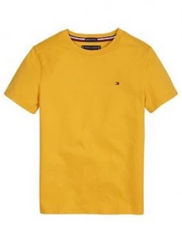 Image of Tommy Hilfiger Boys Short Sleeve Essential Flag T-Shirt - Yellow