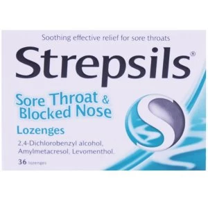 Image of Strepsils Sore Throat And Blocked Nose 36 Lozenges