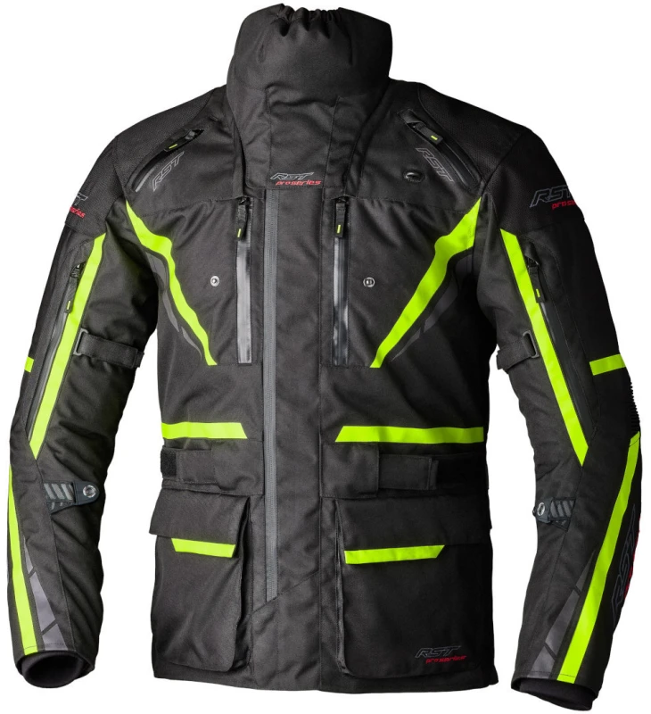 Image of RST Paragon 7 Jacket Black Fluo Yellow Size 50