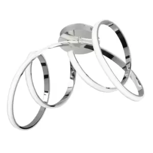 Image of Wofi Issey LED Ceiling Lamp - Chrome