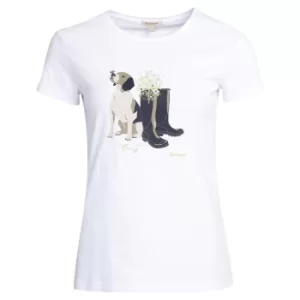 Image of Barbour Womens Rowen Tee White 10
