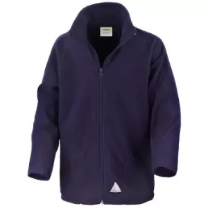 Image of Result Core Childrens/Kids Micron Fleece Jacket (S) (Navy Blue)
