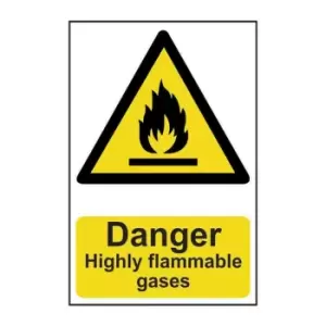 Image of Danger Highly Flammable Gases - PVC (200 x 300mm)