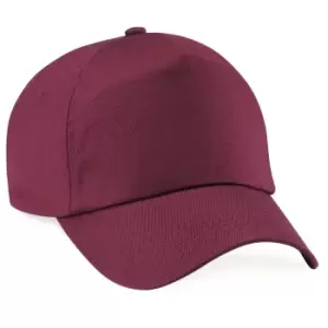 Image of Beechfield Unisex Plain Original 5 Panel Baseball Cap (One Size) (Burgundy)