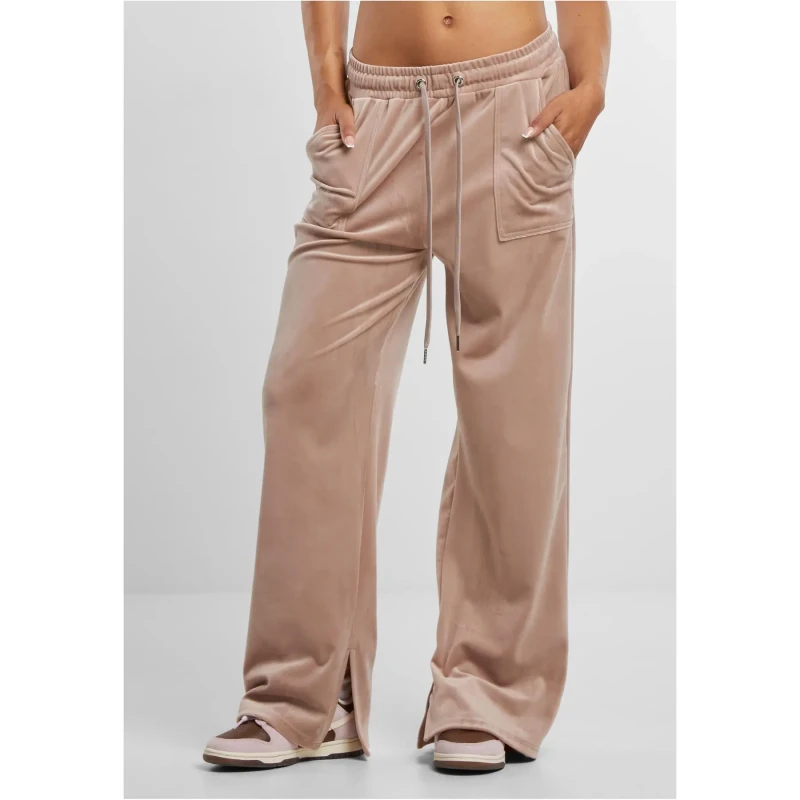 Image of Urban Classics Velour jogging trousers For Her Urban Classics Rose Female XL