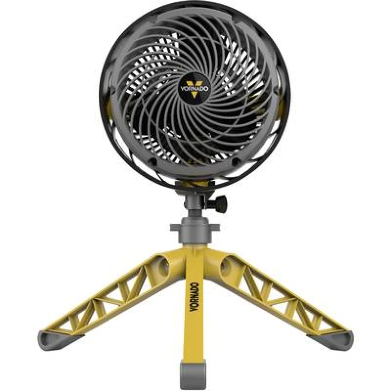 Image of Vornado Vornado Heavy Duty EXO5 Free standing fan 37.2 W (Ø x H) 20cm x 50cm Yellow, Grey Swivelling 701684