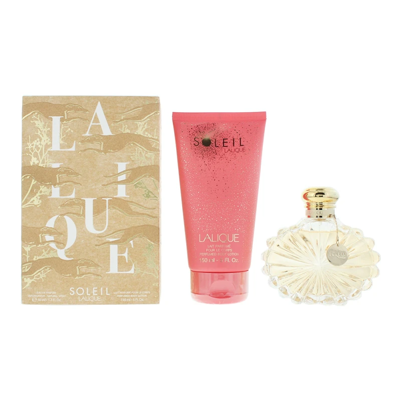 Image of Lalique Soleil 2 Piece Gift Set: Eau de Parfum 50ml - Body Lotion 150ml