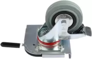 Image of Zarges Braked Swivel Castor Wheel, 90kg Load Capacity, 100mm Wheel Diameter