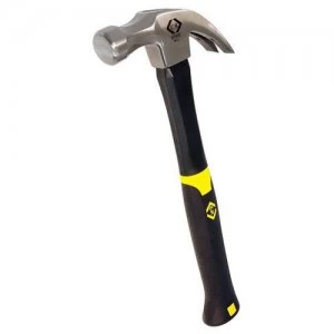Image of C.K Tools Claw Anti-Vibe Fibre Glass Rubber Grip Hammer - 16oz