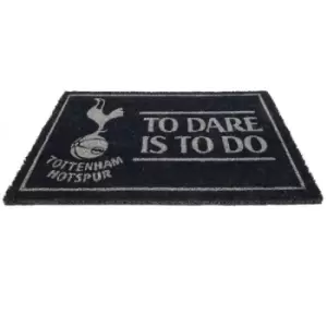 Image of Tottenham Hotspur FC To Dare Is To Do Door Mat (One Size) (Black) - Black