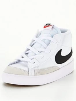 Image of Nike Blazer Mid 77 Trainer - White/Black, Size 9.5