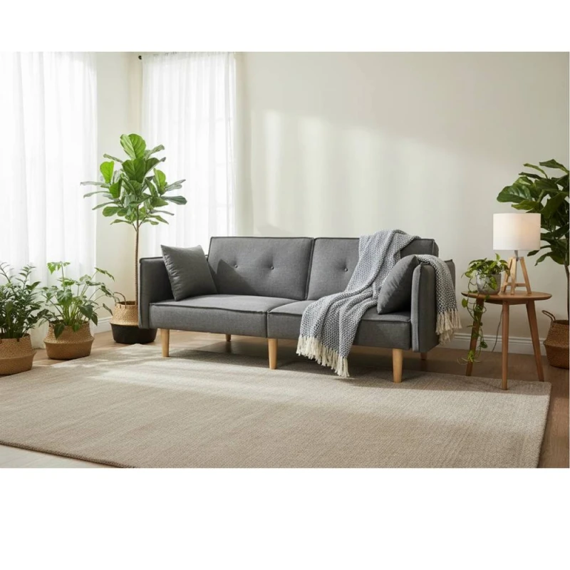 Image of Outdoor Living Finnley Two Seat Grey Sofa Bed - Grey Grey Unisex