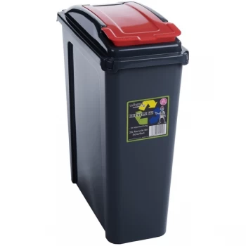 Image of Wham Recycling Bin 25Ltr Red